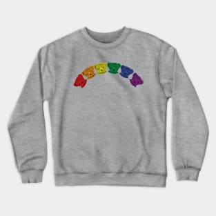 Pride Teddy Bear Rainbow Crewneck Sweatshirt